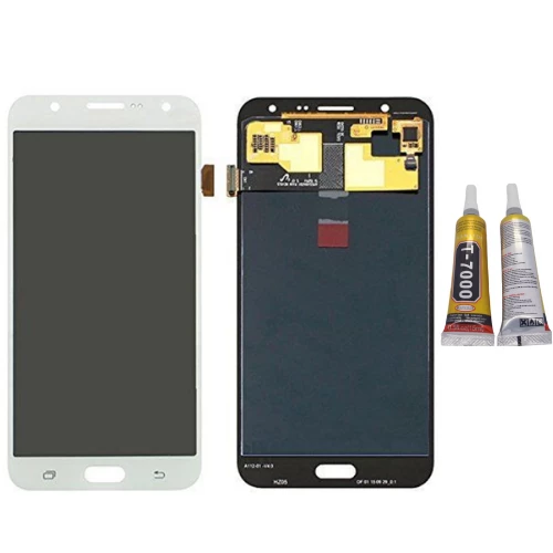 TE Samsung J7 J700 Uyumlu OLED Lcd Ekran Beyaz + B7000