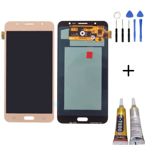 TE Samsung J7 2016 J710 Uyumlu OLED Lcd Ekran Gold + Montaj Kiti