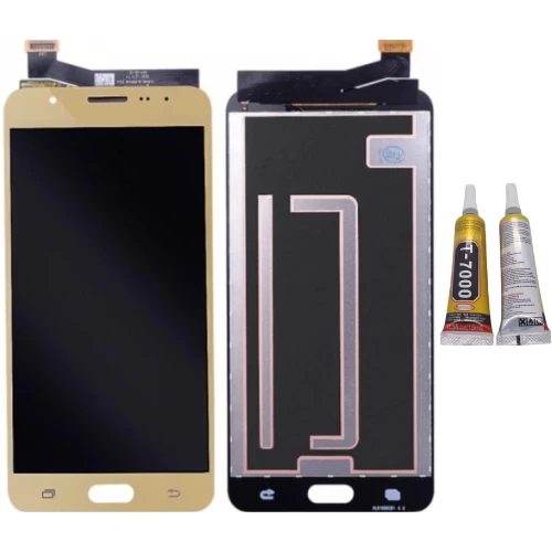 TE Samsung J7 Prime G610F Uyumlu Lcd Ekran Gold + B7000