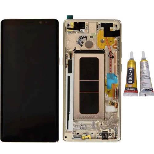 TE Samsung Note 8 N950 Uyumlu Çıtalı A Kalite Lcd Ekran Gold