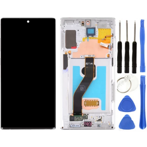 TE Samsung Note 10 Plus N975 Uyumlu Çıtalı OLED Lcd Ekran Beyaz