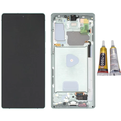 TE Samsung Note 20 5G N981 Uyumlu Çıtalı Lcd Ekran Servis Yeşil