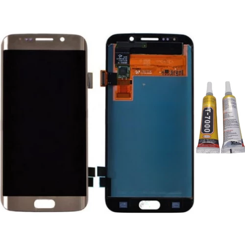 TE Samsung S6 Edge G925 Uyumlu Lcd Ekran Gold + B7000