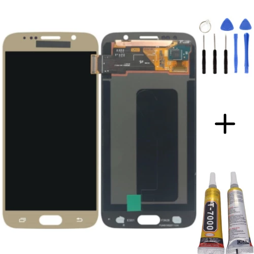 TE Samsung Note 5 N920 Uyumlu OLED Lcd Ekran Gold + Montaj Kiti