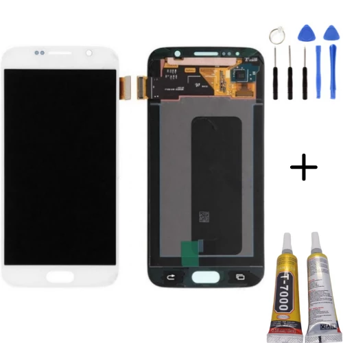 TE Samsung Note 5 N920 Uyumlu Lcd Ekran Beyaz + Montaj Kiti