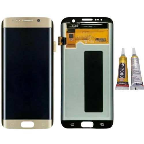 TE Samsung S7 Edge G935F Uyumlu Lcd Ekran Gold + B7000