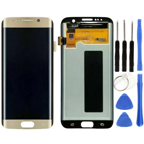 TE Samsung S7 Edge G935F Uyumlu Lcd Ekran Servis Gold Tamir Seti