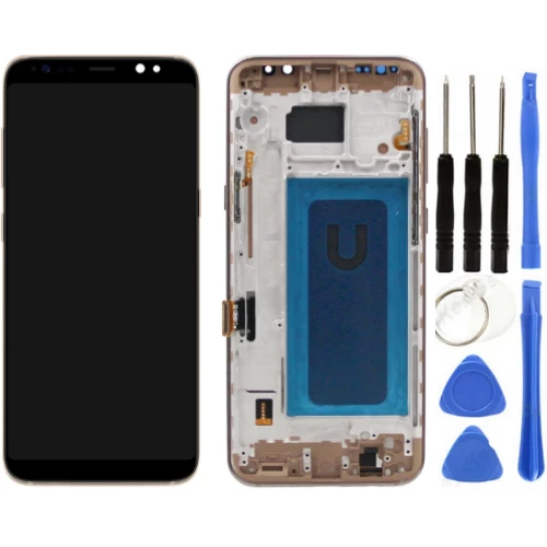 TE Samsung S8 Plus G955F Uyumlu Çıtalı Lcd Ekran Servis Gold