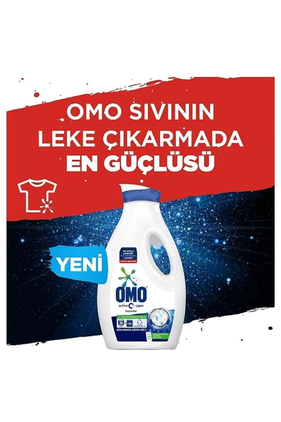Omo Sıvı Çamaşır Deterjanı Active Oxygen Beyazlar için 26 Yıkama 1690 ML - 3