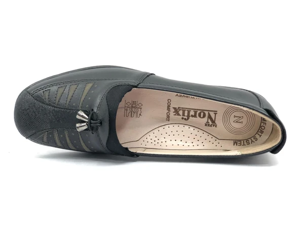 Norfix Dr.Tavsiyeli İçi %100 Deri Anne Kadın Babet Ayakkabı - Resim 13