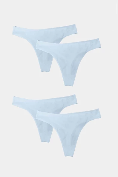 Malabadi 186 4'Lü Paket Kadın Modal Düşük Bel Iz Yapmayan String & Tanga - Resim 10