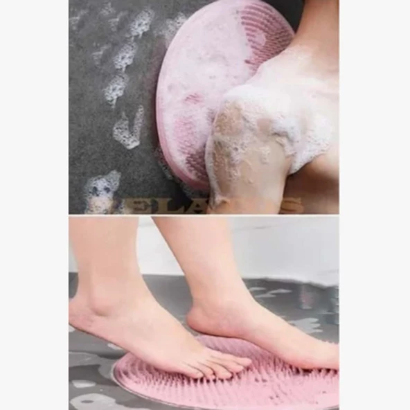 Petinka Banyo Silikon Fırçalı Masaj Matı Ayaklar Için Topuk Masaj Paspası - 9