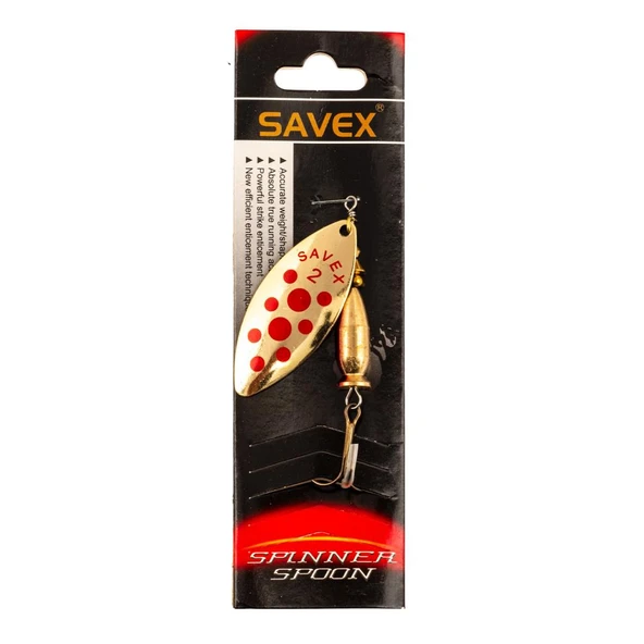 Turna Levrek Alabalık Döner Olta Kaşık - Alp Long - Altın/Kırmızı - No:2/16GR - Resim 3