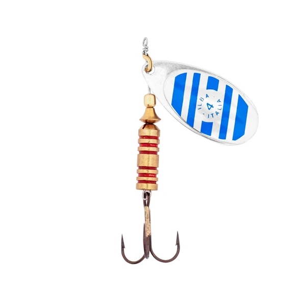 Alabalık Turna Döner Olta Kaşık - Ilba Zebra 21124 - Gümüş/Mavi - No:4 - Resim 3