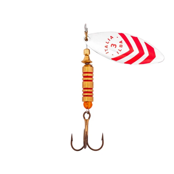 Alabalık Turna Döner Olta Kaşık - Ilba Sergente 60113 - Gümüş/Kırmızı - No:3 - Resim 3