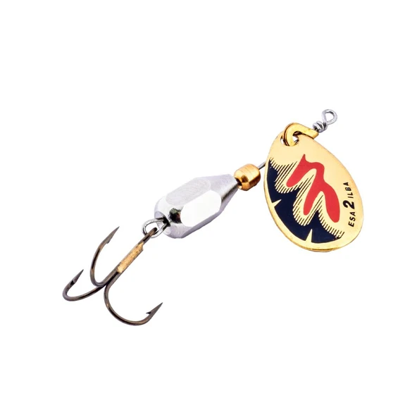 Alabalık Turna Döner Olta Kaşık - Ilba Esa 42242 - Altın/Kır/Siyah - No:2 - Resim 2