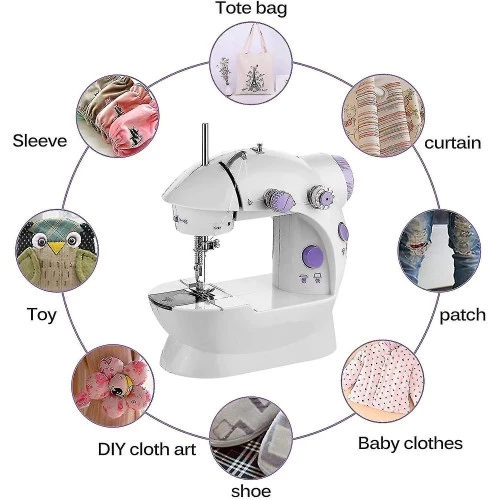 Periboia Mini Ev Dikiş Makinesi Pedallı Sewing Machine - 4