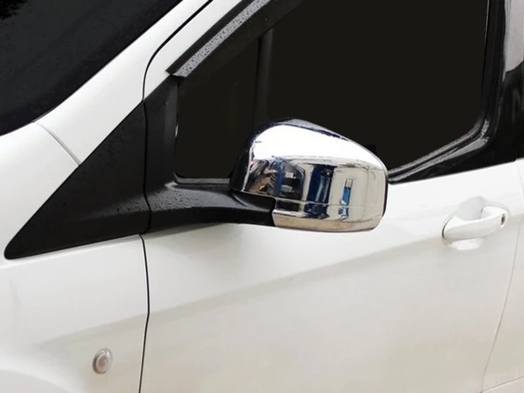 Ford Courier Uyumlu Ayna Kapağı ABS Krom 2 Parça 2017 - 2023 Arası Modeller İçin - Resim 3