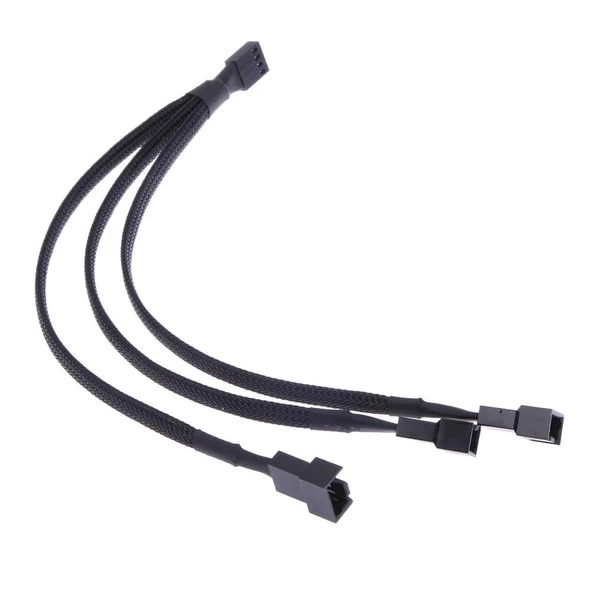 4 Pin Switch Fan Çoklayıcı Y PWM Çoklayıcı Splitter Kablosu 3 Pin 3 Port 4303