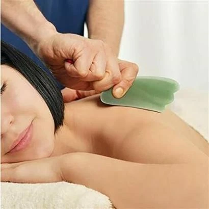 Cilt Yüz Masaj Aleti Jade Roller Yeşim Çift Taraflı İkili Taşı Seti - 6