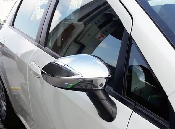 Fiat Grande Punto HB Ayna Kapağı Krom 2 Parça 2005 - 2018 Arası Modeller İçin - Resim 2