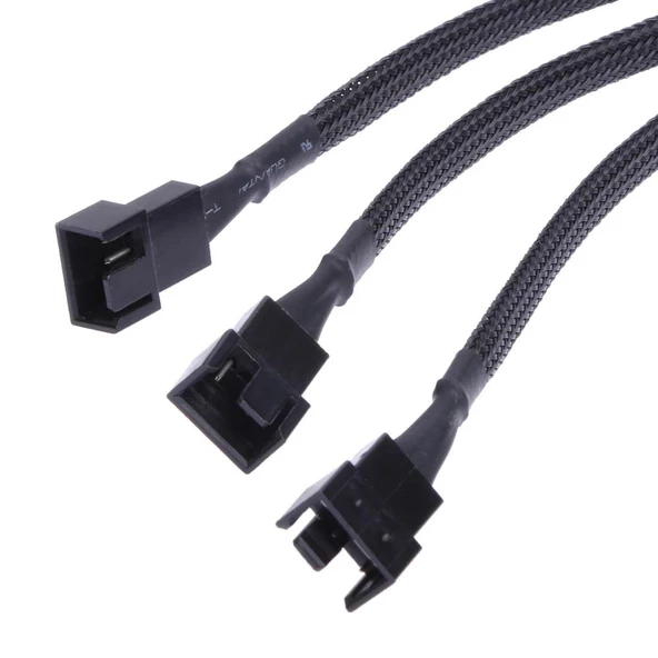 Ancheyn 4 Pin Switch Fan Çoklayıcı Y PWM Çoklayıcı Splitter Kablosu 3 Pin 3 Port 4303 - Resim 2
