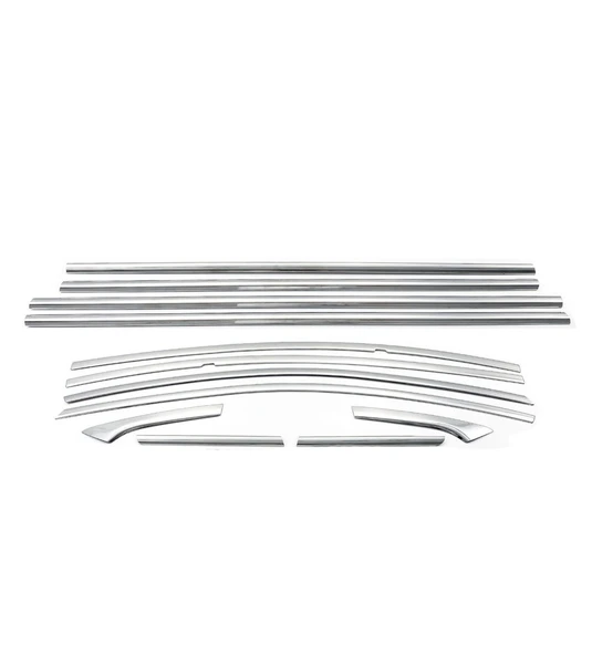 Chevrolet Cruze Uyumlu Cam Çerçevesi 12 Parça Krom SD 2009 - 2016 Arası Modeller İçin ürün görseli 1