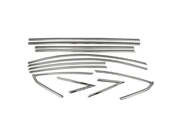 AUDI A3 SD Uyumlu Cam Çerçeve Seti Krom 12 Parça 2012 Ve Sonrası Modeller İçin