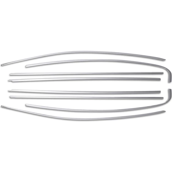 VW Passat B8 SD Uyumlu Cam Çerçevesi Krom Premium 8 Parça 2015 - 2019 Arası Modeller İçin ürün görseli 1