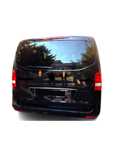 Cam Çıtaları Arka Kapı Alt Krom Vito W447 Van 2014 Ve Sonrası Modeller İçin ürün görseli 1