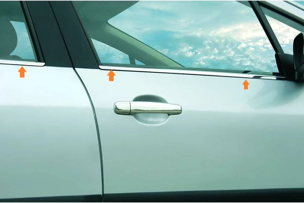 Cam Çıtaları Krom 4 Parça Clio-3 HB 5D 2006-2011 Arası Modeller İçin - Resim 2