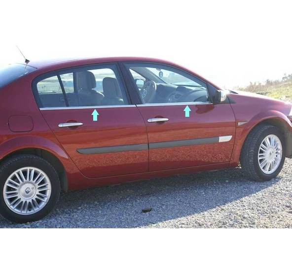 Cam Çıtaları Krom 4 Parça Megane-2 SW 2004-2010 Arası Modeller İçin - 2