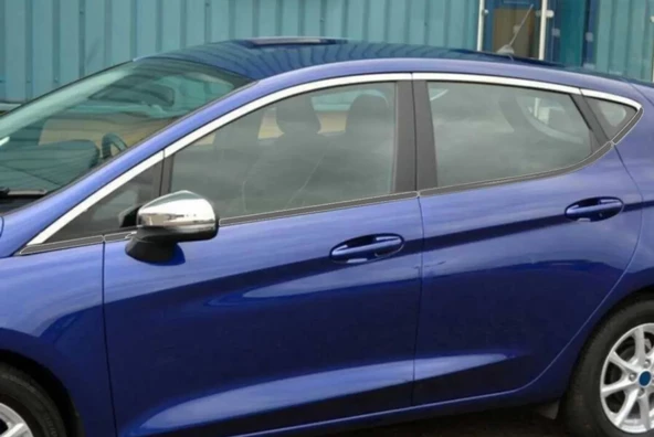 Cam Üst Çerçeve Krom Üst Kalite 8 Parça Fiesta-6 HB 5D 2009 Ve Sonrası Modeller İçin - Resim 2