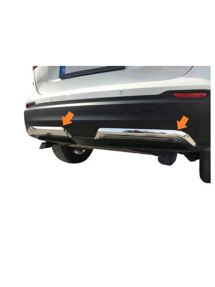 Egzoz Çıkış Üst Çıta Krom 2 Parça Qashqai SUV 2017 Ve Sonrası Modeller İçin - Resim 2