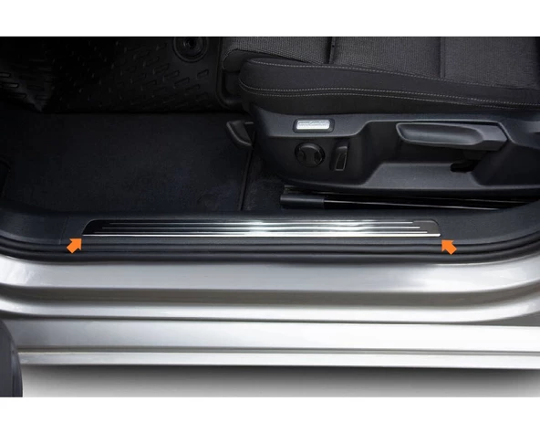 Passat B8 İç Kapı Eşiği Krom 4 Parça SW 2015 - 2019 Arası Modeller İçin - 3