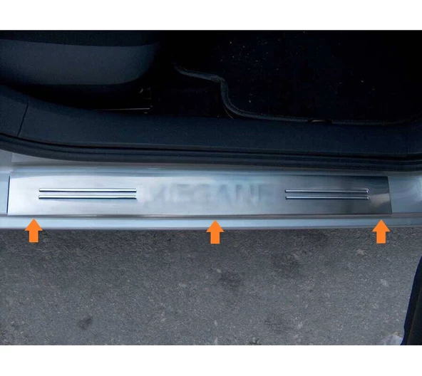 Kapı Eşiği Krom 2 Parça Megane-1 SD 1996-2004 Arası Modeller İçin - 2