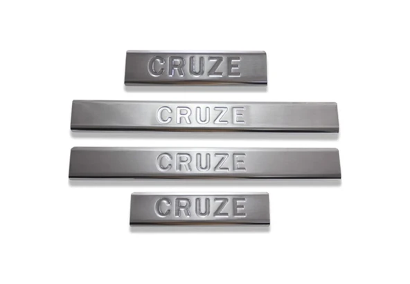 Chevrolet Cruze HB Uyumlu Kapı Eşiği Krom 4 Parça 2009 - 2016 Arası Modeller İçin ürün görseli 1