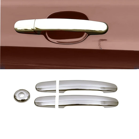 Ford Transit Uyumlu Kapı Kolu Krom 2 Kapı 3 Parça 2014 - 2019 Arası Modeller İçin - Resim 2