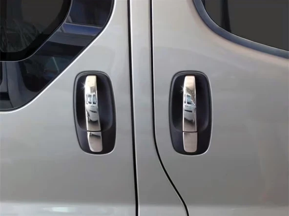 Renault Trafic Uyumlu Kapı Kolu Krom 4 Kapı 1 Delikli 2001 - 2014 Arası Modeller İçin - 2