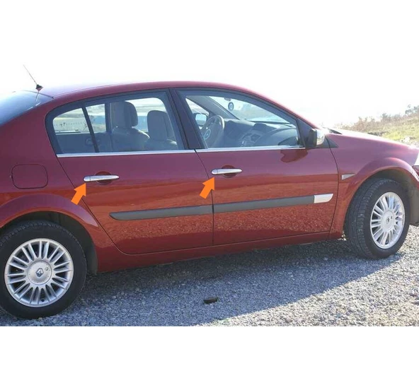 Renault Megane-2 SD Uyumlu Kapı Kolu Krom 4 Kapı 2004-2010 Arası Modeller İçin - Resim 3