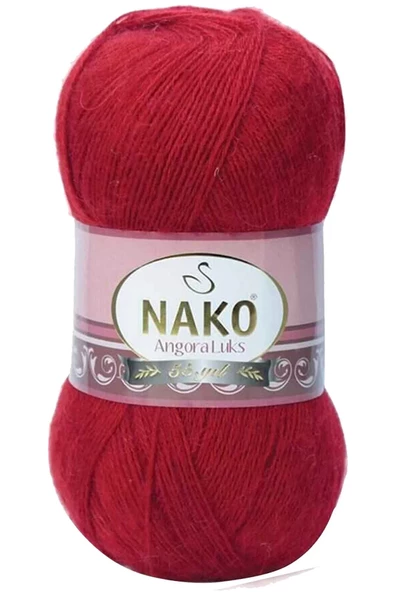 1 Adet Angora Lüks El Örgü İpi Koyu Kırmızı 1175 ürün görseli 1