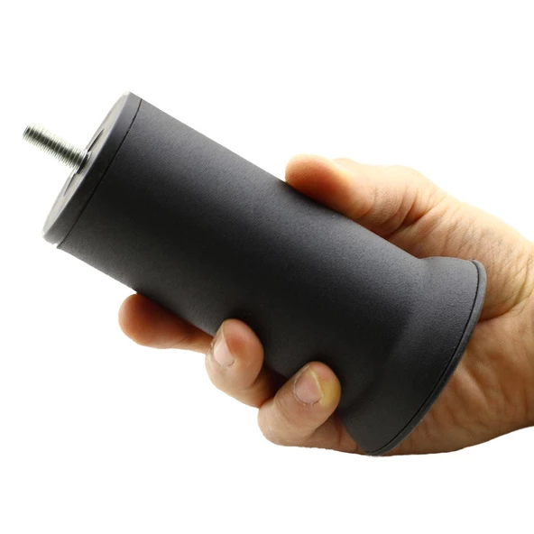 Mobilya Yükseltici Baza Metal Kanepe Koltuk Destek Ayağı M8 Civatalı İnce Diş Siyah Metal Ayak 12 cm (12 ADET) - 5