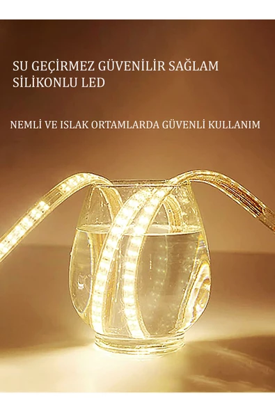 MONTESEV  Led'li Işıklı Safir Beyaz Dekoratif Ayna Yuvarlak Ayna İşlemeli Ahşap Duvar Aynası Tekli - 69 Cm - 6