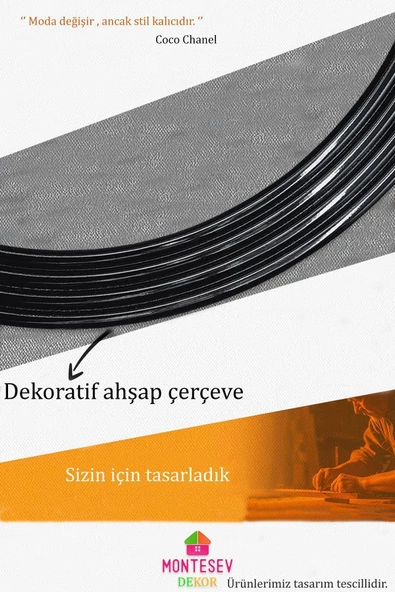 MONTESEV  Zümrüt Siyah Dekoratif Ayna Yuvarlak Ayna Işlemeli Ahşap Duvar Aynası Ikili / 69 - 56 Cm - 6