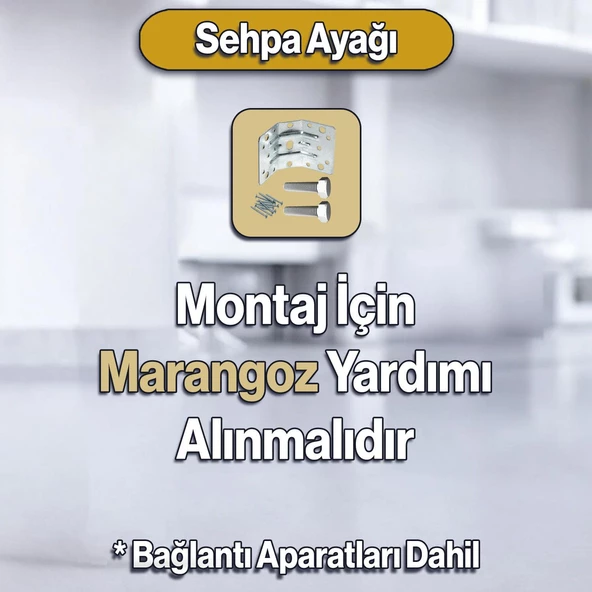 Star Plastik Sehpa Ayağı 44 cm Altın Renk Orta Ayak Zigon Sehpa Mobilya Masa Ayakları 1 Adet Gold - 3