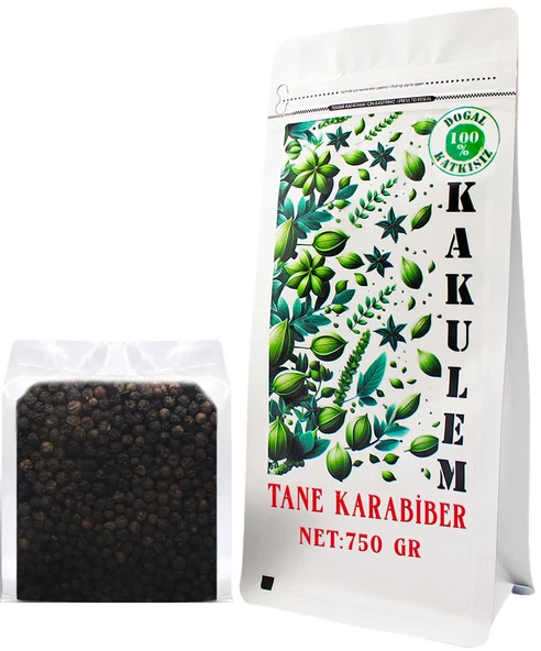 KAKULEM SERTİFİKALI Yüksek Kalibre İri Tane Karabiber 750 GR