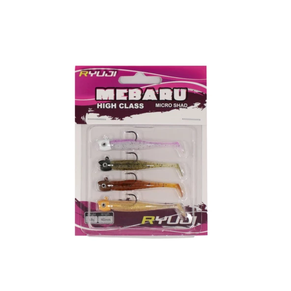 Ryuji Mebaru Micro Shad 65mm 3.8gr Lrf Silikonu Natural Mix