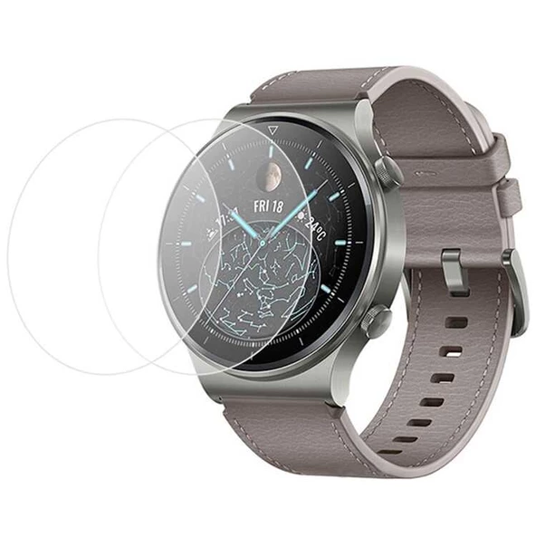 Huawei Watch GT2 Pro Ekran Koruyucu Kavisli Silikon Yapılı Nano (NARR TPU BODY)