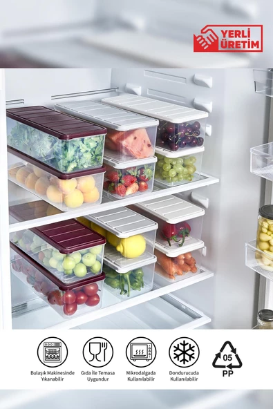 Selka Nora 6 Adet 2 Lt. Saklama Kabı - 9