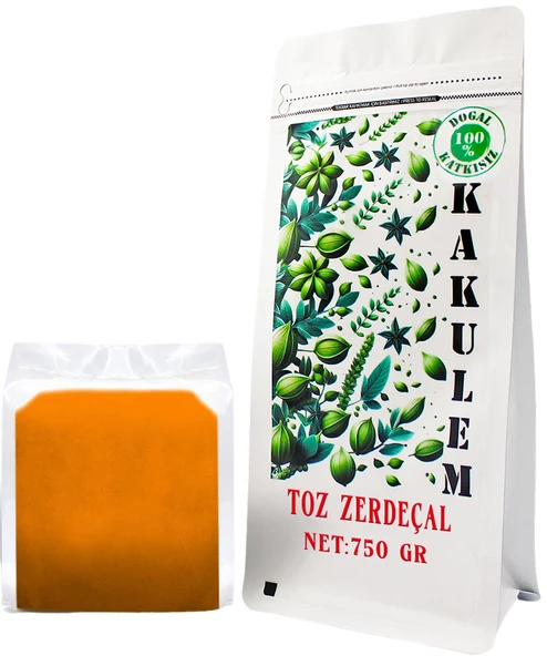 KAKULEM SERTİFİKALI Öğütülmüş Toz Zerdeçal 750 GR